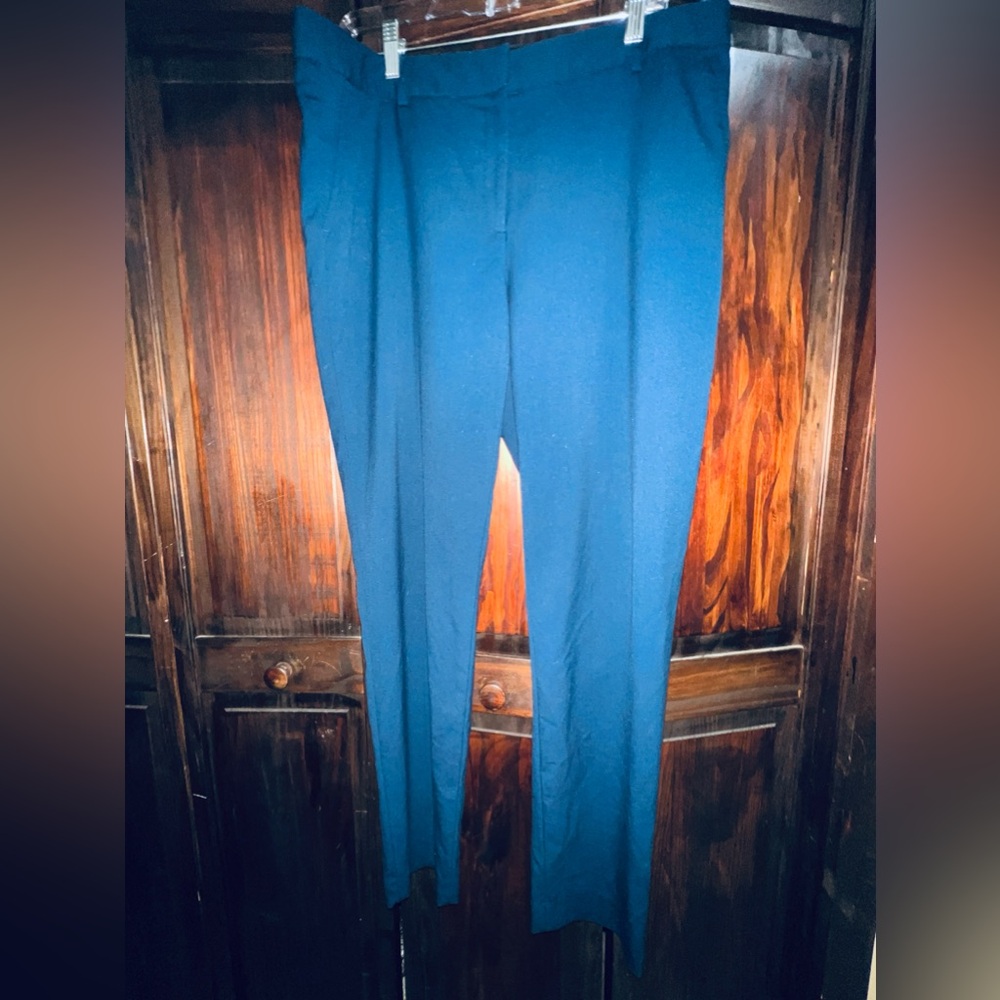 Jones of New York size 12 blue stretch pants classic dress‎ business
